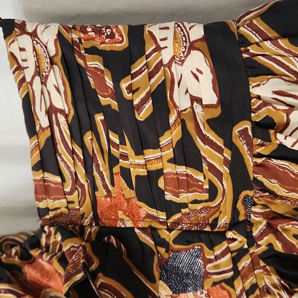 NWT ULLA JOHNSON MARIAM DRESS FLORAL MIDI ONE SHOULDER SILK SZIE  0 - Picture 12 of 16